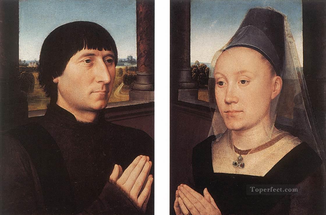 Portraits of Willem Moreel and His Wife 1482 Netherlandish Hans Memling Oil Paintings